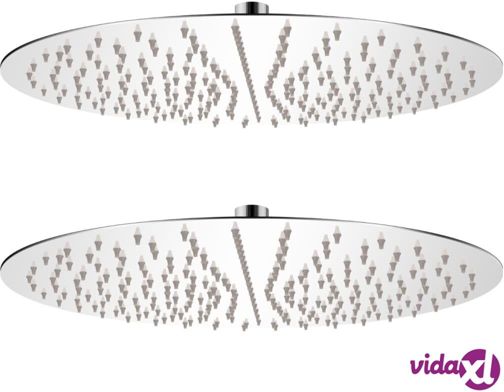 vidaXL Sadesuihkupäät 2 kpl ruostumaton teräs Ø 40 cm vidaXL Sadesuihkupäät 2 kpl ruostumaton teräs Ø 40 cm