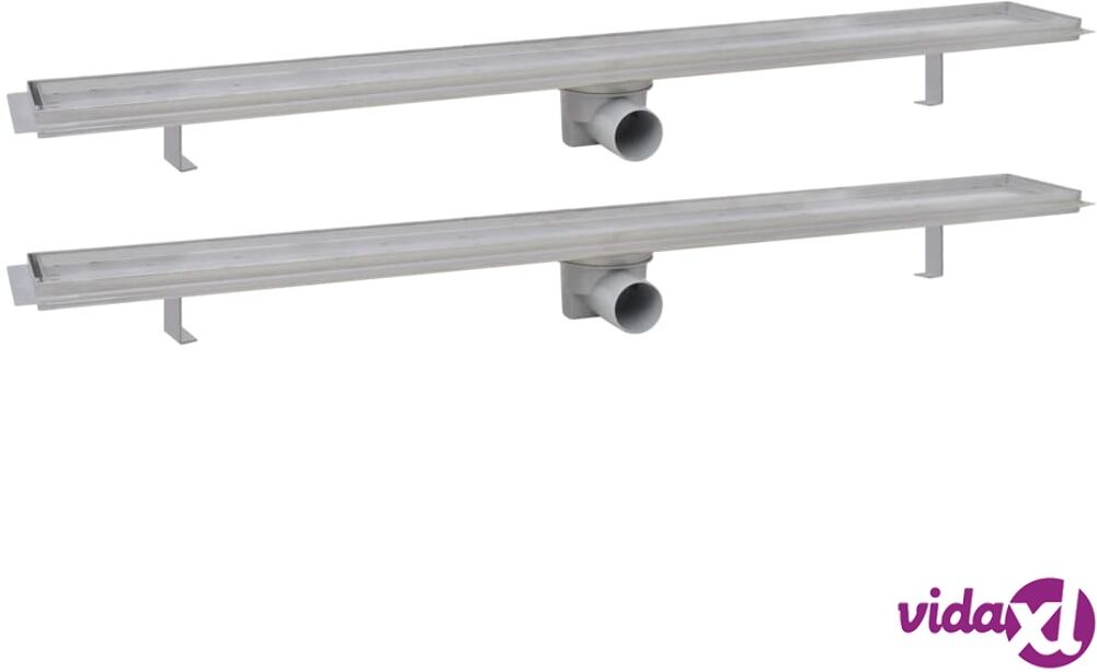 vidaXL Lineaarinen suihkukaivo 2 kpl 1030x140 mm ruostumaton teräs vidaXL Lineaarinen suihkukaivo 2 kpl 1030x140 mm ruostumaton teräs