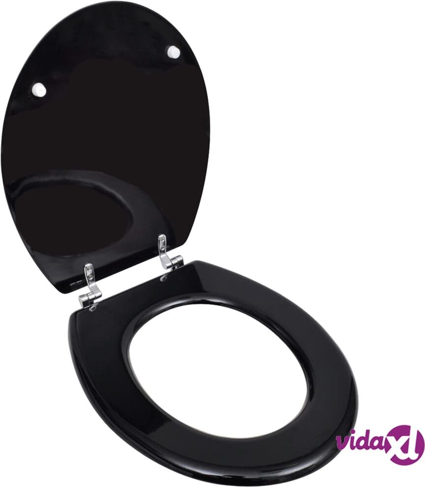 vidaXL WC-istuin MDF kansi yksinkertainen muotoilu musta vidaXL WC-istuin MDF kansi yksinkertainen muotoilu musta
