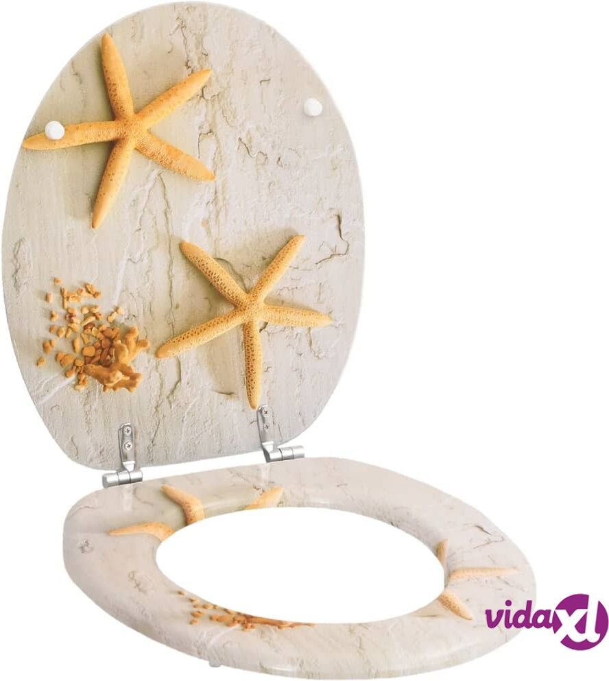 vidaXL WC-istuin MDF kannella meritähtikuosi vidaXL WC-istuin MDF kannella meritähtikuosi