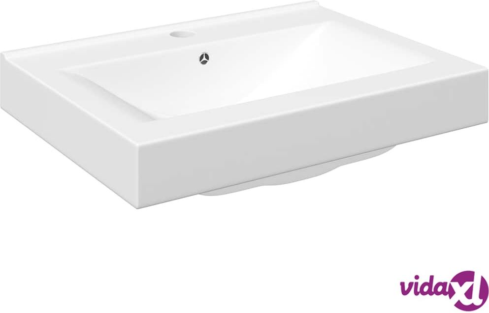 vidaXL Keraaminen lavuaari hanareiällä Neliönmuotoinen 60 x 46 cm Valkoinen vidaXL Keraaminen lavuaari hanareiällä Neliönmuotoinen 60 x 46 cm Valkoinen