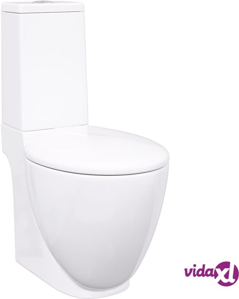 vidaXL Keraaminen WC-istuin pyöreä alapuolinen veden virtaus valkoinen vidaXL Keraaminen WC-istuin pyöreä alapuolinen veden virtaus valkoinen
