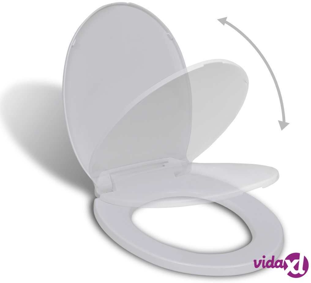 vidaXL WC-istuin pehmeästi sulkeutuva Valkoinen Soikea vidaXL WC-istuin pehmeästi sulkeutuva Valkoinen Soikea