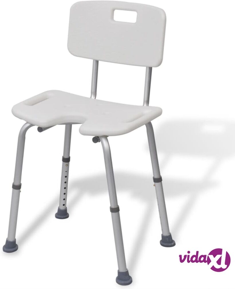 vidaXL Suihkutuoli Alumiini Valkoinen vidaXL Suihkutuoli Alumiini Valkoinen