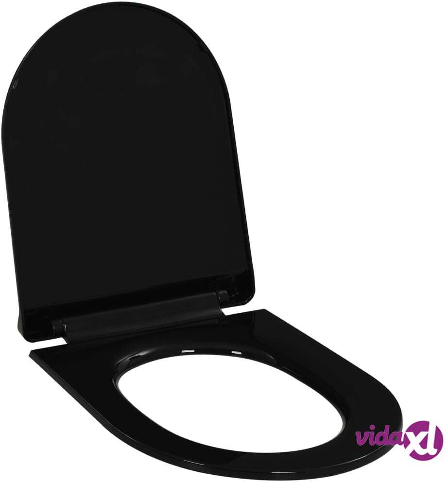 vidaXL Soft-close WC-istuin pikakiinnityksellä musta vidaXL Soft-close WC-istuin pikakiinnityksellä musta