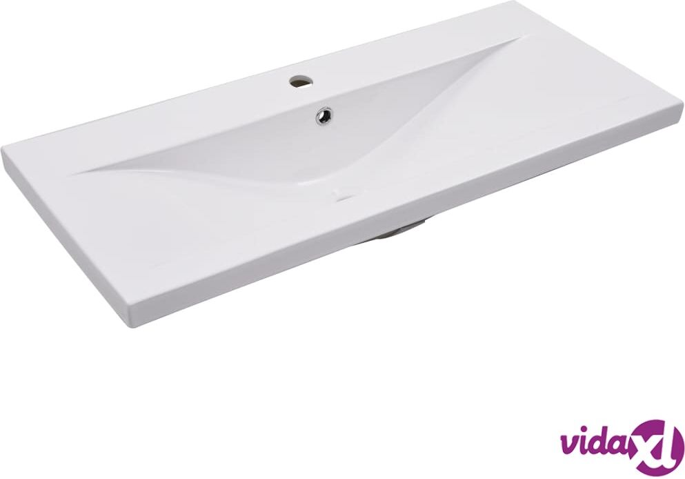 vidaXL Sisäänrakennettu pesuallas 91x39,5x18,5 cm keraaminen valkoinen vidaXL Sisäänrakennettu pesuallas 91x39,5x18,5 cm keraaminen valkoinen