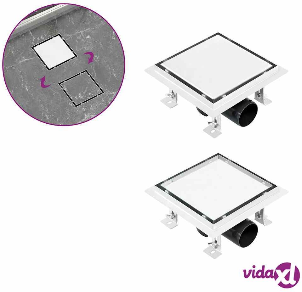 vidaXL Suihkukaivo 2-in-1 kansi 15x15 cm ruostumaton teräs vidaXL Suihkukaivo 2-in-1 kansi 15x15 cm ruostumaton teräs