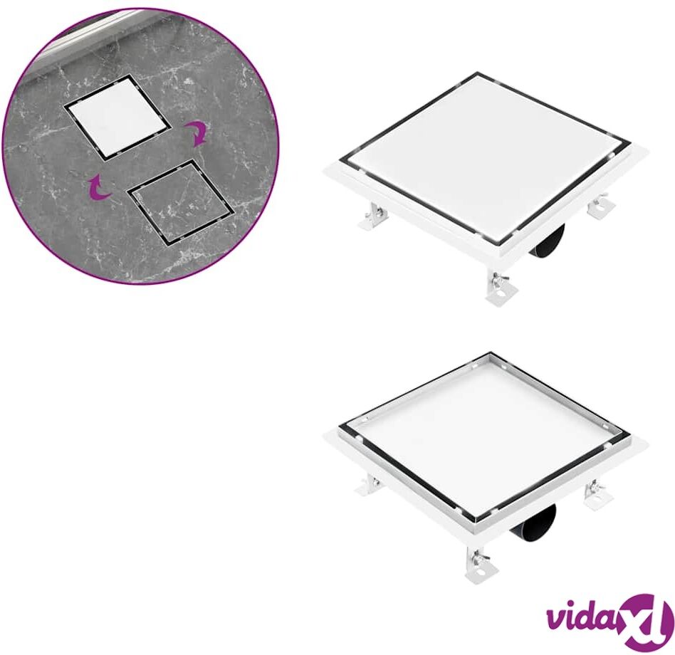 vidaXL Suihkukaivo 2-in-1 kansi 20x20 cm ruostumaton teräs vidaXL Suihkukaivo 2-in-1 kansi 20x20 cm ruostumaton teräs
