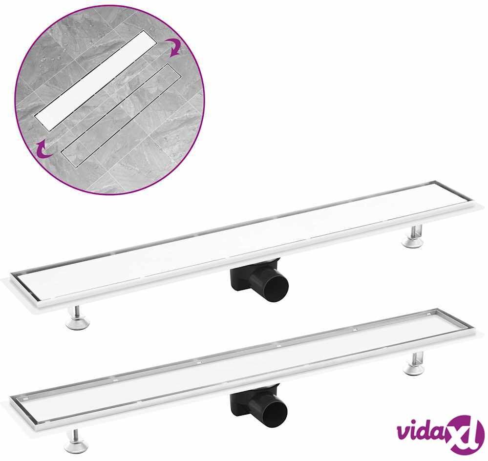 vidaXL Suihkukaivo 2-in-1 kansi 83x14 cm ruostumaton teräs vidaXL Suihkukaivo 2-in-1 kansi 83x14 cm ruostumaton teräs