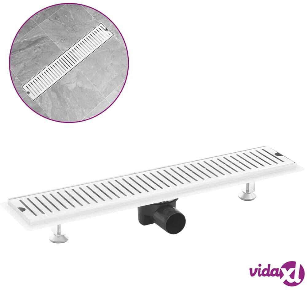 vidaXL Suihkukaivo aukoilla kansi 63x14 cm ruostumaton teräs vidaXL Suihkukaivo aukoilla kansi 63x14 cm ruostumaton teräs