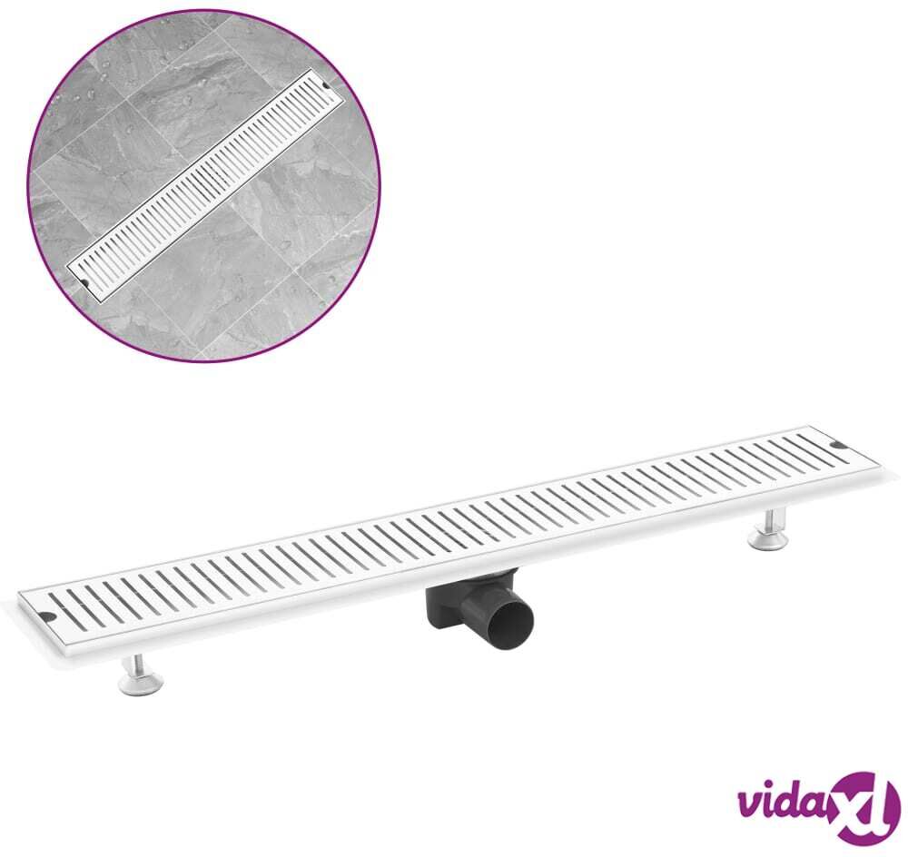 vidaXL Suihkukaivo aukoilla kansi 83x14 cm ruostumaton teräs vidaXL Suihkukaivo aukoilla kansi 83x14 cm ruostumaton teräs