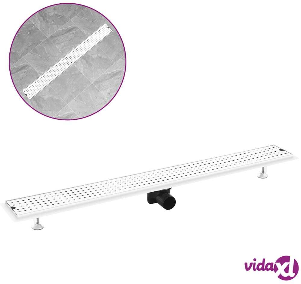 vidaXL Suihkukaivo pilkuilla kansi 103x14 cm ruostumaton teräs vidaXL Suihkukaivo pilkuilla kansi 103x14 cm ruostumaton teräs