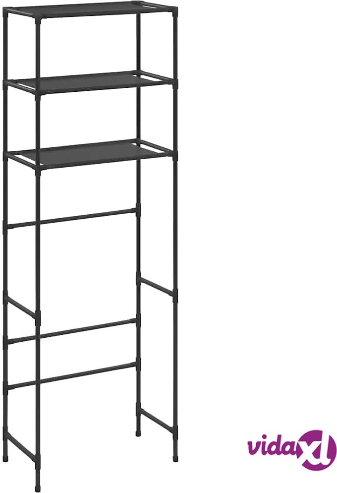 vidaXL 3-kerroksinen säilytyshylly WC-pytyn ylle musta 53x28x169 cm vidaXL 3-kerroksinen säilytyshylly WC-pytyn ylle musta 53x28x169 cm