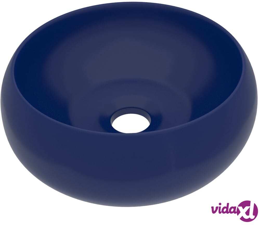 vidaXL Ylellinen pesuallas pyöreä matta tummansininen 40x15 cm keraami vidaXL Ylellinen pesuallas pyöreä matta tummansininen 40x15 cm keraami