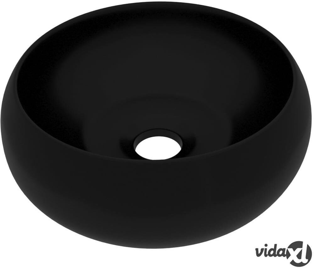 vidaXL Ylellinen pesuallas pyöreä matta musta 40x15 cm keraami vidaXL Ylellinen pesuallas pyöreä matta musta 40x15 cm keraami