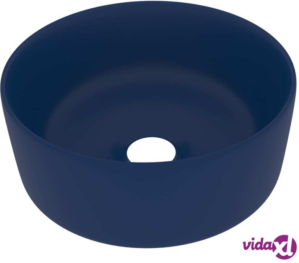 vidaXL Ylellinen pesuallas pyöreä matta tummansininen 40x15 cm keraami vidaXL Ylellinen pesuallas pyöreä matta tummansininen 40x15 cm keraami