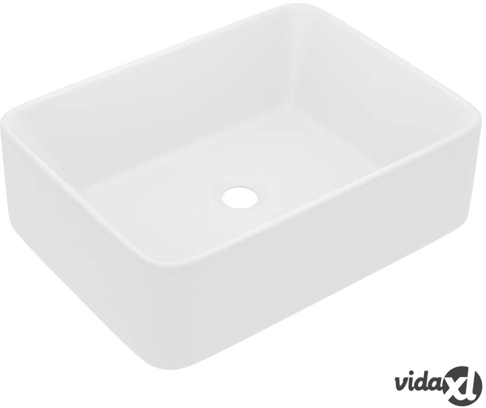 vidaXL Ylellinen pesuallas matta valkoinen 41x30x12 cm keraami vidaXL Ylellinen pesuallas matta valkoinen 41x30x12 cm keraami