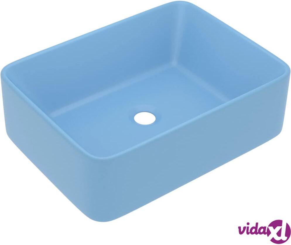 vidaXL Ylellinen pesuallas matta vaaleansininen 41x30x12 cm keraaminen vidaXL Ylellinen pesuallas matta vaaleansininen 41x30x12 cm keraaminen