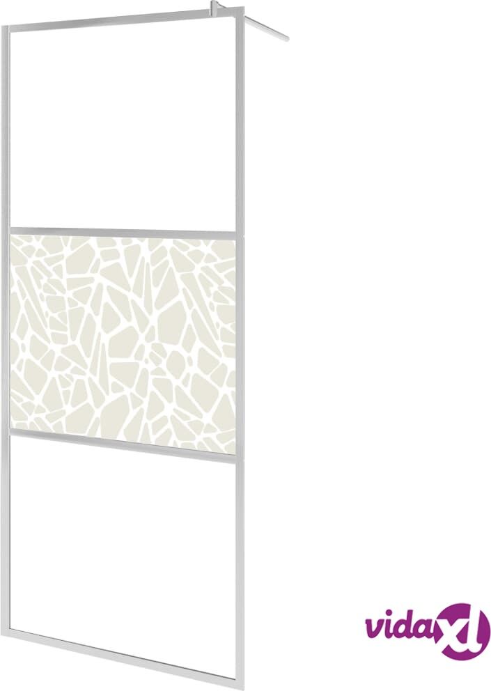 vidaXL Walk-in suihkun seinäke ESG-lasi kivikuvioinnilla 115x195 cm vidaXL Walk-in suihkun seinäke ESG-lasi kivikuvioinnilla 115x195 cm