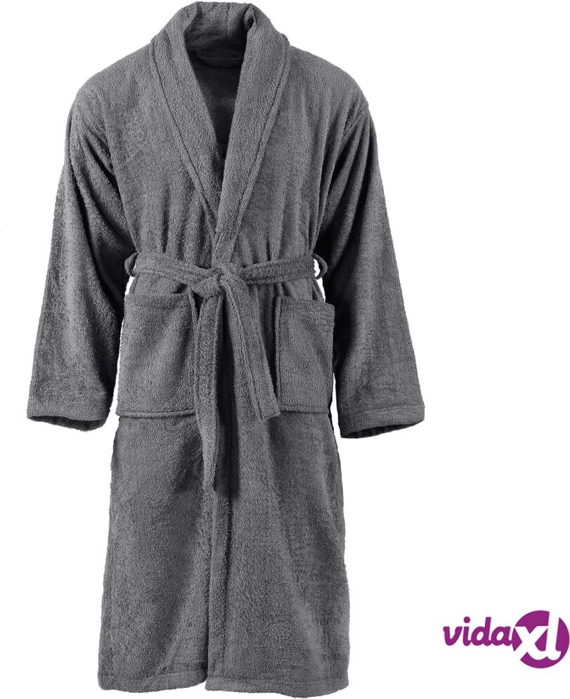 vidaXL Unisex froteekylpytalkki 100 % puuvilla antrasiitti S vidaXL Unisex froteekylpytalkki 100 % puuvilla antrasiitti S