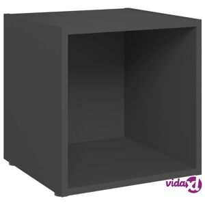 vidaXL TV-taso harmaa 37x35x37 cm lastulevy