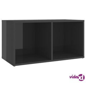 vidaXL TV-taso korkeakiilto harmaa 72x35x36,5 cm lastulevy