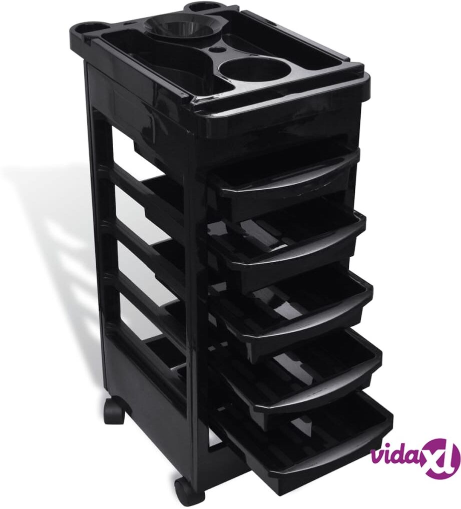 vidaXL Hiussalongin Muovikärry Renkailla vidaXL Hiussalongin Muovikärry Renkailla