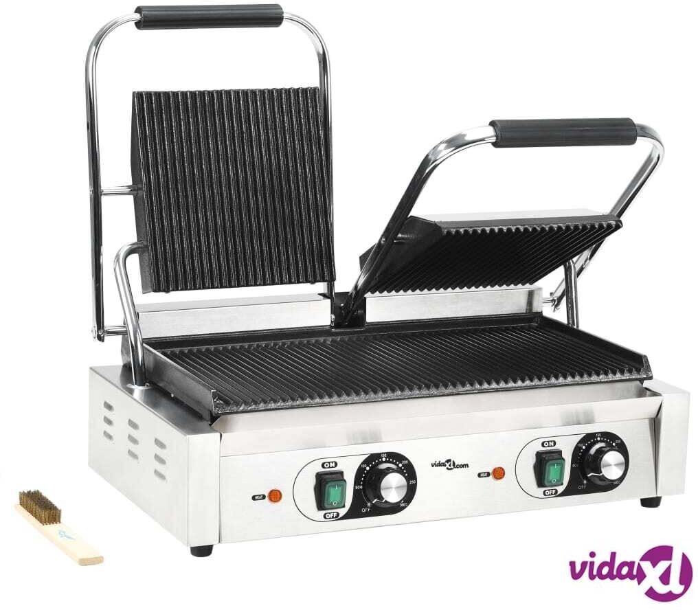 vidaXL Kaksoisparilagrilli 3600 W 58x41x19 cm vidaXL Kaksoisparilagrilli 3600 W 58x41x19 cm