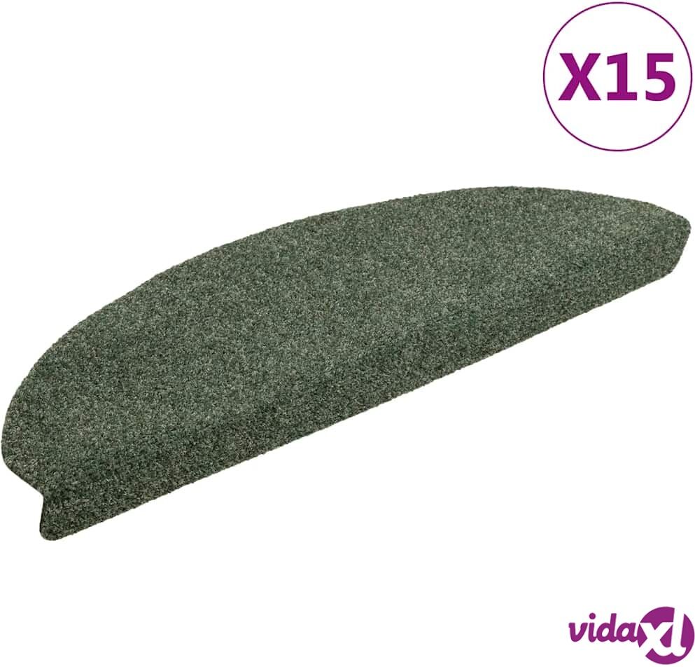 vidaXL Itsekiinnittyvät porrasmatot 15 kpl vihreä 65x21x4cm neulahuopa vidaXL Itsekiinnittyvät porrasmatot 15 kpl vihreä 65x21x4cm neulahuopa
