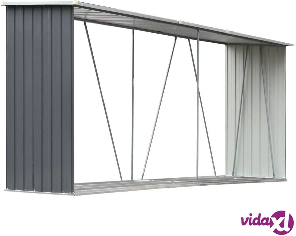 vidaXL Puuvaja galvanoitu teräs 330x84x152 cm harmaa vidaXL Puuvaja galvanoitu teräs 330x84x152 cm harmaa