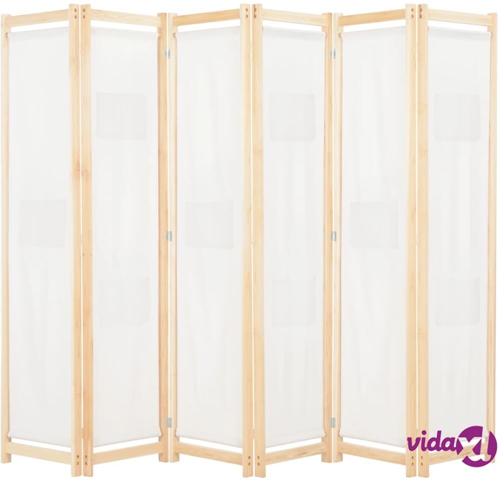 vidaXL 6-Paneelinen Tilanjakaja kerma 240x170x4 cm kangas vidaXL 6-Paneelinen Tilanjakaja kerma 240x170x4 cm kangas