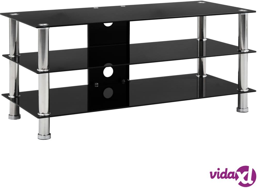 vidaXL TV-taso musta 90x40x40 cm karkaistu lasi vidaXL TV-taso musta 90x40x40 cm karkaistu lasi