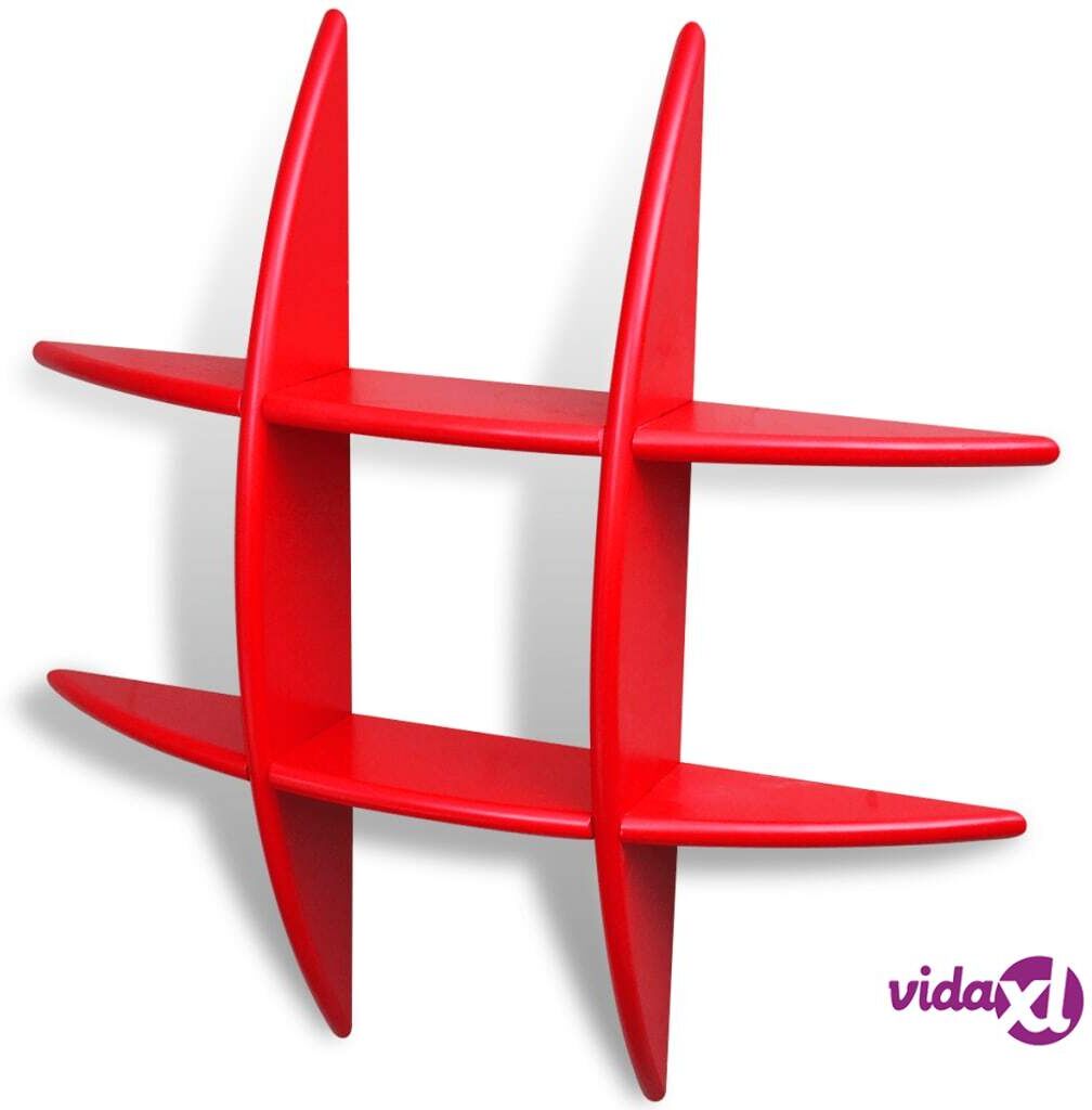 vidaXL Punainen MDF Seinähylly Kirjoille/DVD Säilytykseen vidaXL Punainen MDF Seinähylly Kirjoille/DVD Säilytykseen