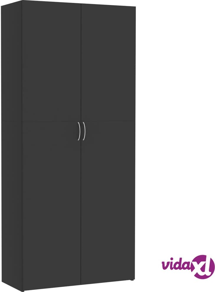 vidaXL Säilytyskaappi harmaa 80x35,5x180 cm lastulevy vidaXL Säilytyskaappi harmaa 80x35,5x180 cm lastulevy