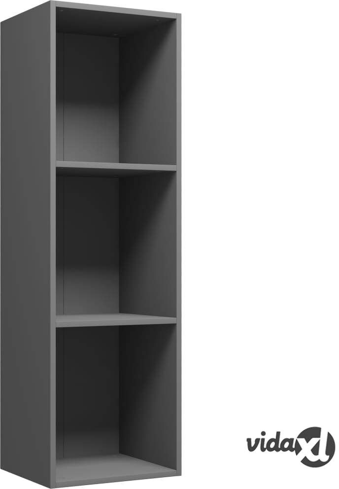 vidaXL Kirjakaappi harmaa 36x30x114 cm lastulevy vidaXL Kirjakaappi harmaa 36x30x114 cm lastulevy