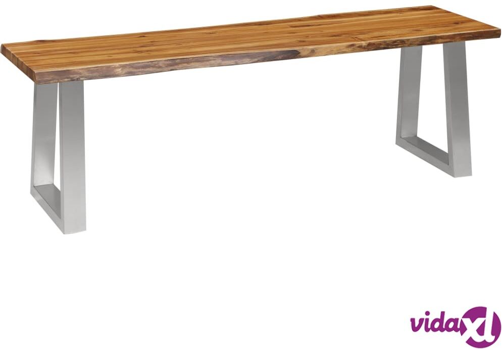 vidaXL Penkki 140 cm täysi akaasiapuu ja ruostumaton teräs vidaXL Penkki 140 cm täysi akaasiapuu ja ruostumaton teräs