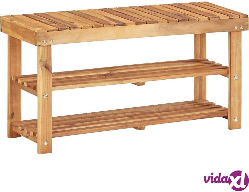 vidaXL Kenkäteline 90x32x46 cm täysi akaasiapuu vidaXL Kenkäteline 90x32x46 cm täysi akaasiapuu