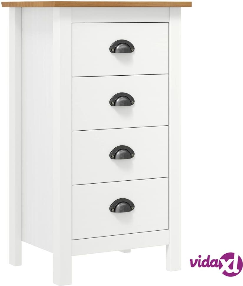 vidaXL Lipasto Hill Range valkoinen 46x35x80 cm täysi mänty vidaXL Lipasto Hill Range valkoinen 46x35x80 cm täysi mänty