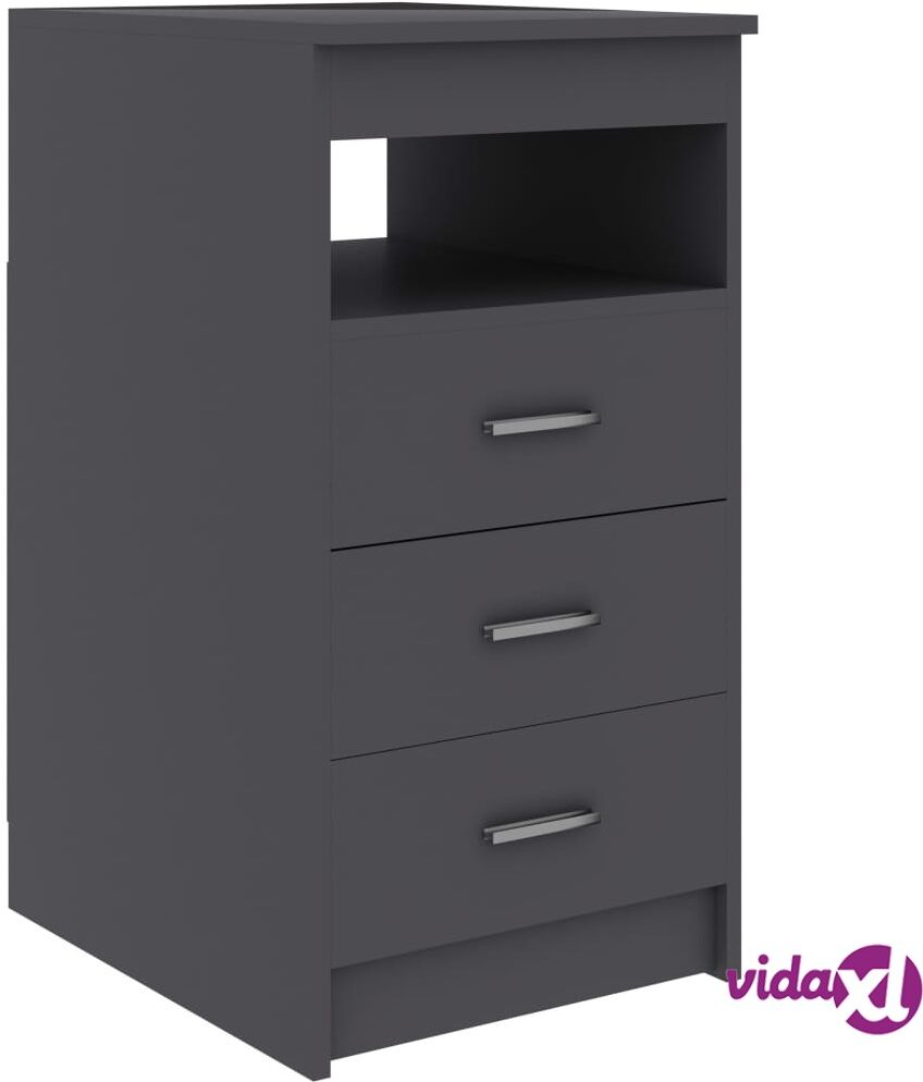 vidaXL Laatikosto harmaa 40x50x76 cm lastulevy vidaXL Laatikosto harmaa 40x50x76 cm lastulevy