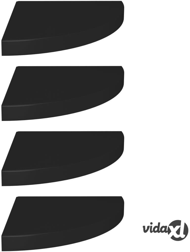 vidaXL Kelluvat kulmahyllyt 4 kpl musta 35x35x3,8 cm MDF vidaXL Kelluvat kulmahyllyt 4 kpl musta 35x35x3,8 cm MDF