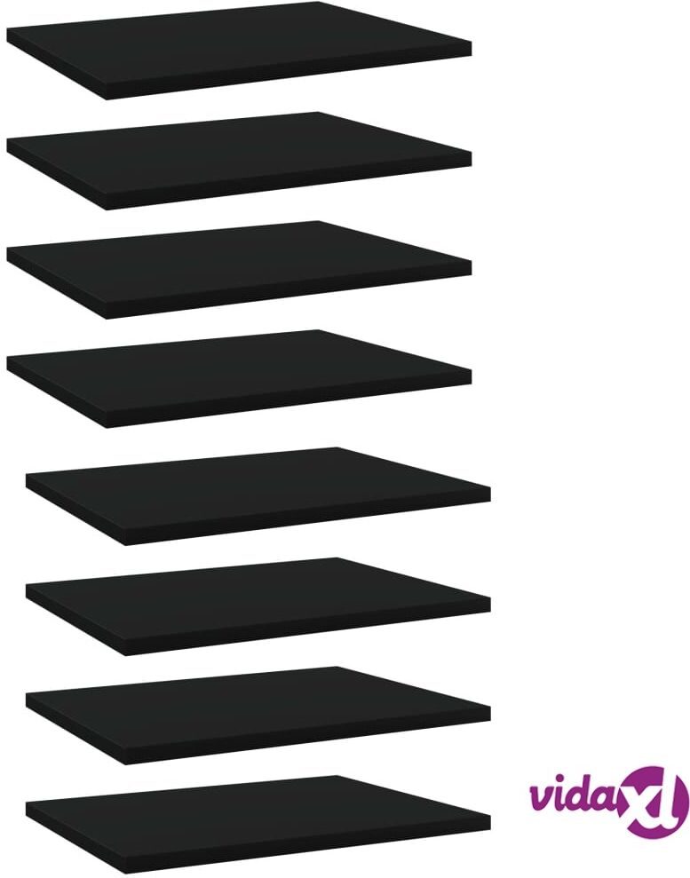 vidaXL Kirjahyllytasot 8 kpl musta 40x30x1,5 cm lastulevy vidaXL Kirjahyllytasot 8 kpl musta 40x30x1,5 cm lastulevy