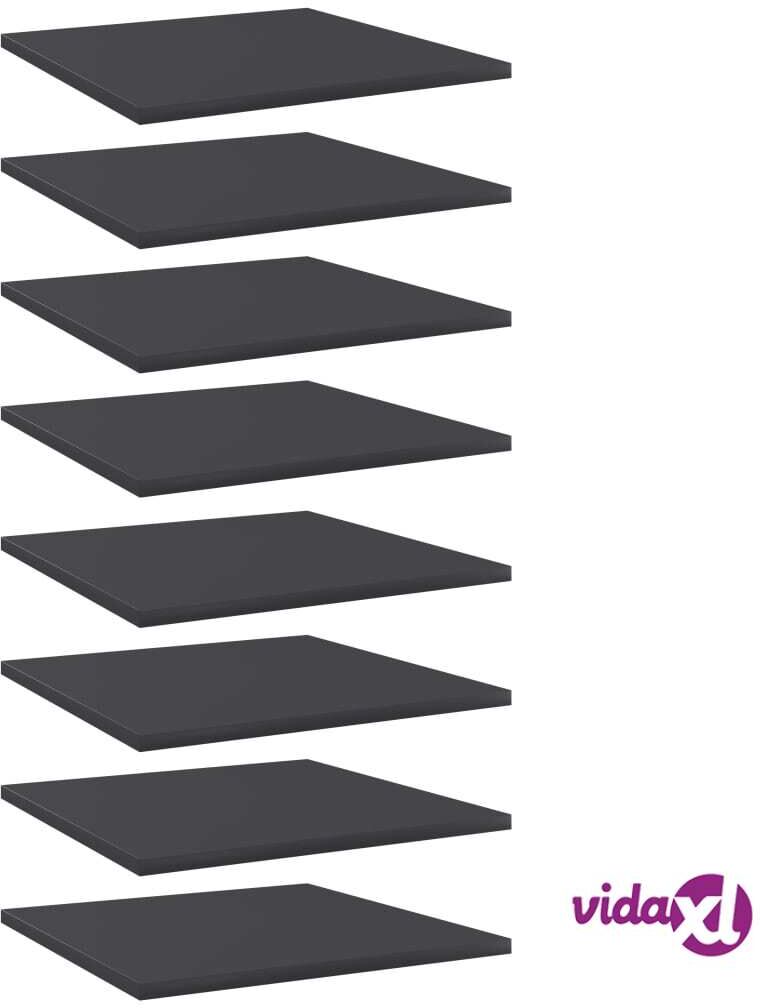 vidaXL Kirjahyllytasot 8 kpl harmaa 40x40x1,5 cm lastulevy vidaXL Kirjahyllytasot 8 kpl harmaa 40x40x1,5 cm lastulevy