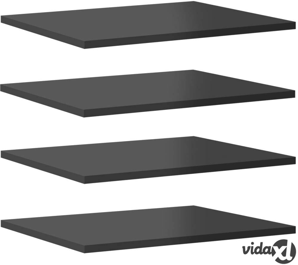 vidaXL Kirjahyllytasot 4 kpl korkeakiilto harmaa 40x50x1,5cm lastulevy vidaXL Kirjahyllytasot 4 kpl korkeakiilto harmaa 40x50x1,5cm lastulevy