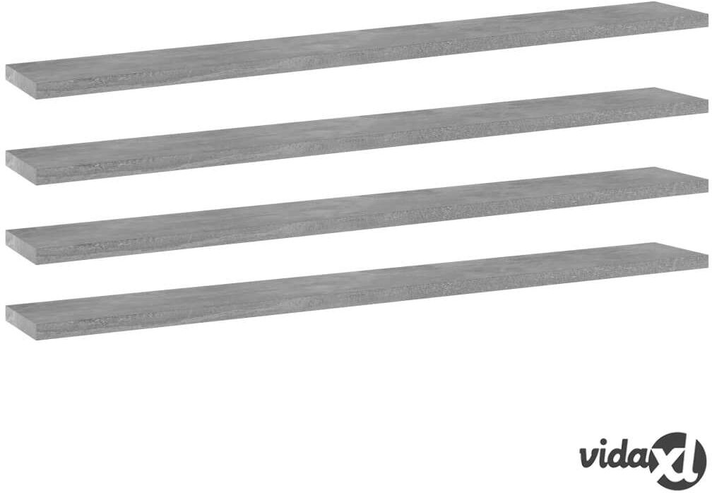 vidaXL Kirjahyllytasot 4 kpl betoninharmaa 80x10x1,5 cm lastulevy vidaXL Kirjahyllytasot 4 kpl betoninharmaa 80x10x1,5 cm lastulevy