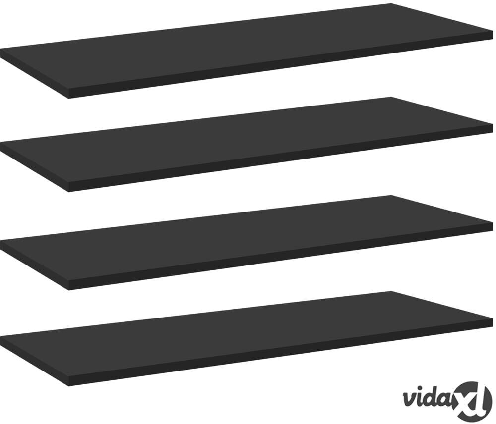 vidaXL Kirjahyllytasot 4 kpl musta 80x30x1,5 cm lastulevy vidaXL Kirjahyllytasot 4 kpl musta 80x30x1,5 cm lastulevy
