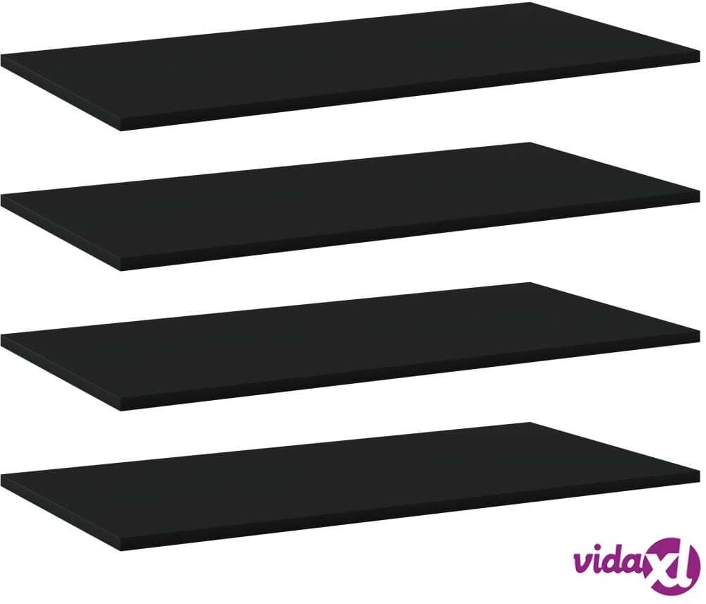 vidaXL Kirjahyllytasot 4 kpl musta 80x40x1,5 cm lastulevy vidaXL Kirjahyllytasot 4 kpl musta 80x40x1,5 cm lastulevy