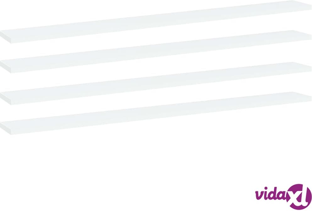 vidaXL Kirjahyllytasot 4 kpl valkoinen 100x10x1,5 cm lastulevy vidaXL Kirjahyllytasot 4 kpl valkoinen 100x10x1,5 cm lastulevy