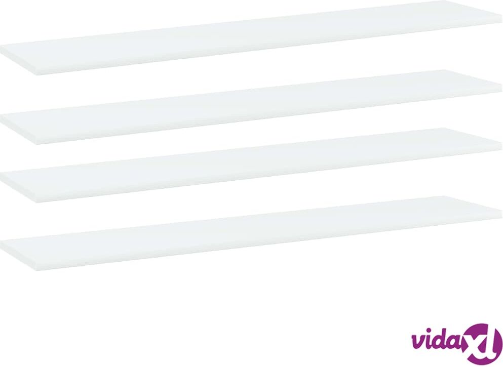 vidaXL Kirjahyllytasot 4 kpl valkoinen 100x20x1,5 cm lastulevy vidaXL Kirjahyllytasot 4 kpl valkoinen 100x20x1,5 cm lastulevy
