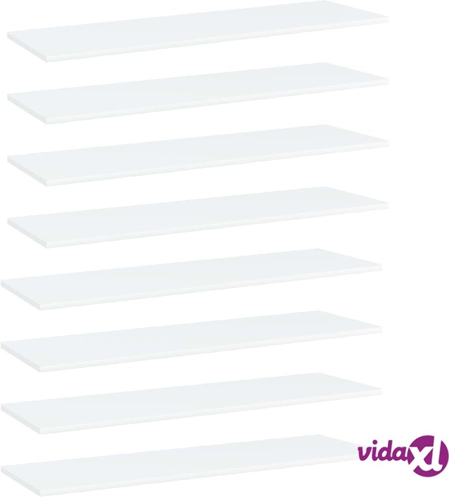 vidaXL Kirjahyllytasot 8 kpl valkoinen 100x30x1,5 cm lastulevy vidaXL Kirjahyllytasot 8 kpl valkoinen 100x30x1,5 cm lastulevy
