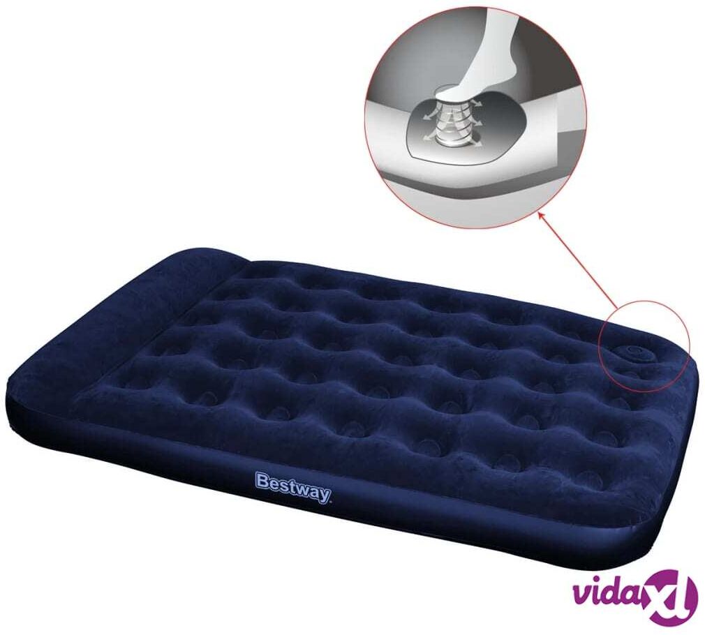 Bestway Ilmapatja nukkapinta ja sisäänrakennettu pumppu 191x137x28 cm Bestway Ilmapatja nukkapinta ja sisäänrakennettu pumppu 191x137x28 cm